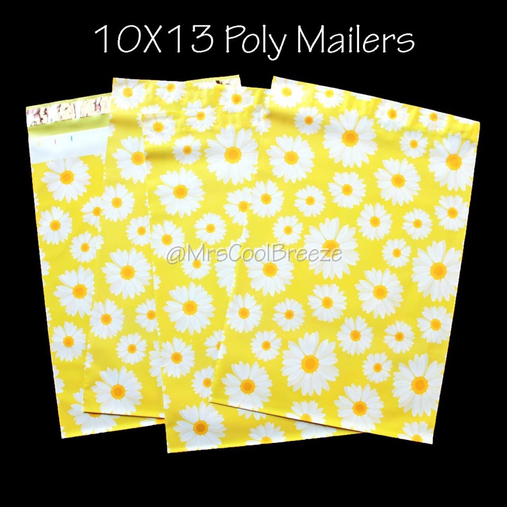 100 ~ 10X13 Daisy Designer Poly Mailers